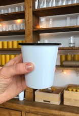 Black + White Enamel Short Tumbler - 10oz