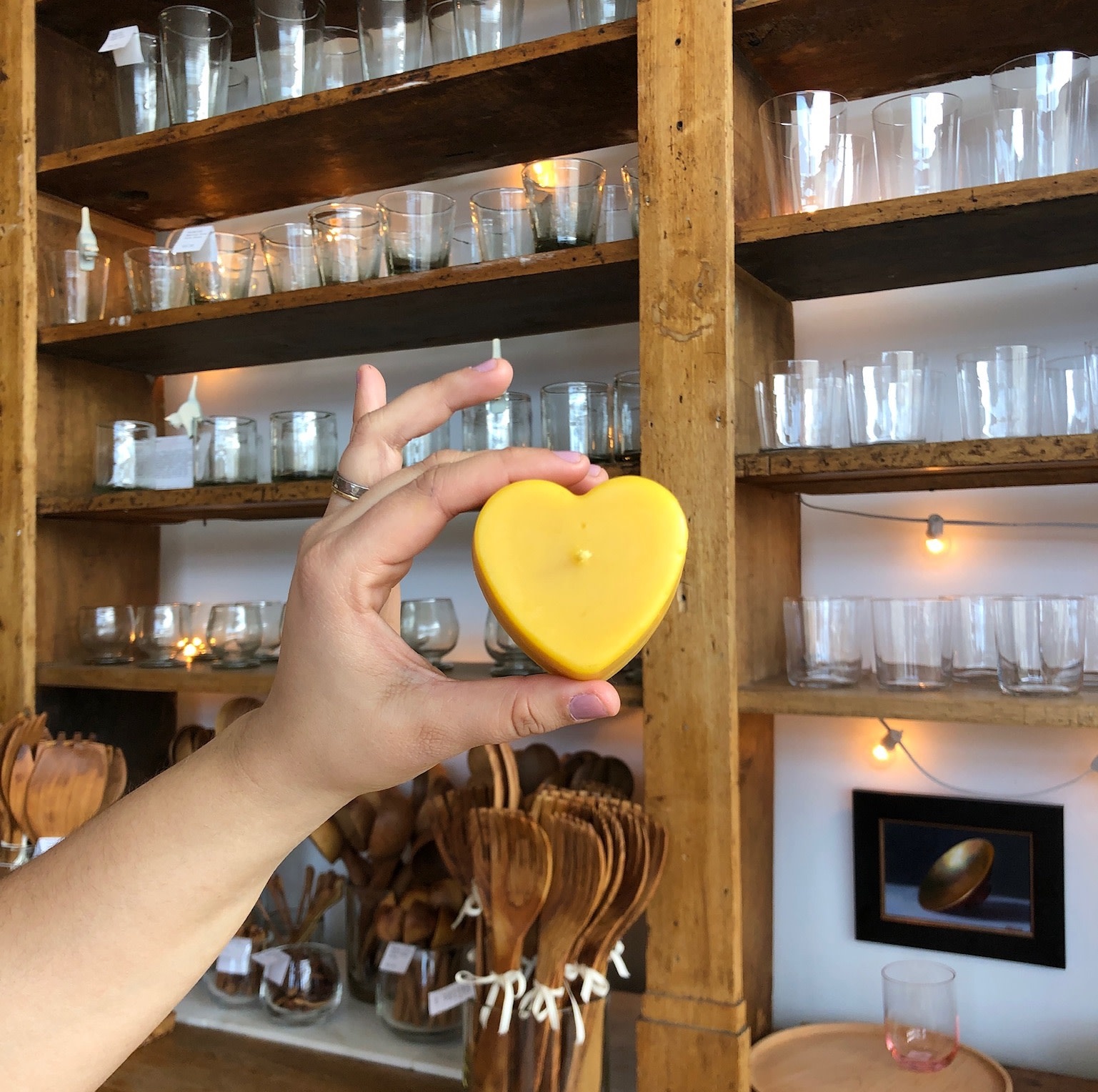 Old Mill Candles Beeswax Heart Votive