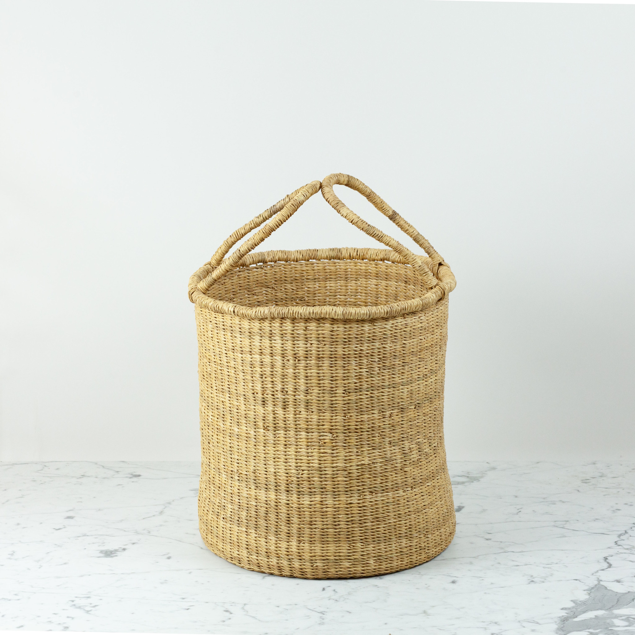 Grass Hamper Basket with Double Handles - Small - 16"