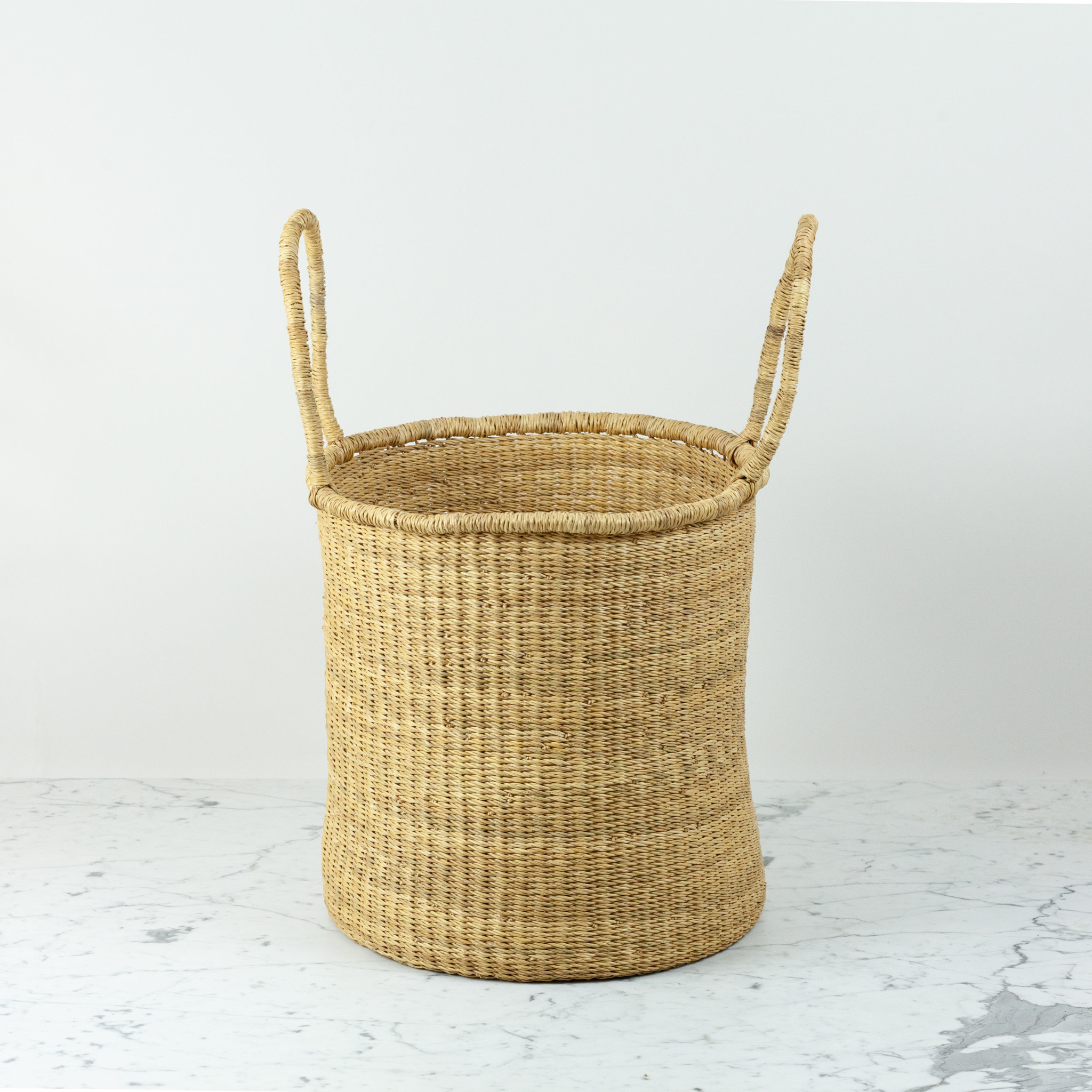 Grass Hamper Basket with Double Handles - Small - 16"