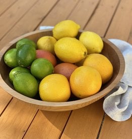 Turned Wood Beechwood Bowl - 15"