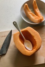 ELFIN Enamelware White Enamel Dessert Spoon 7.5"