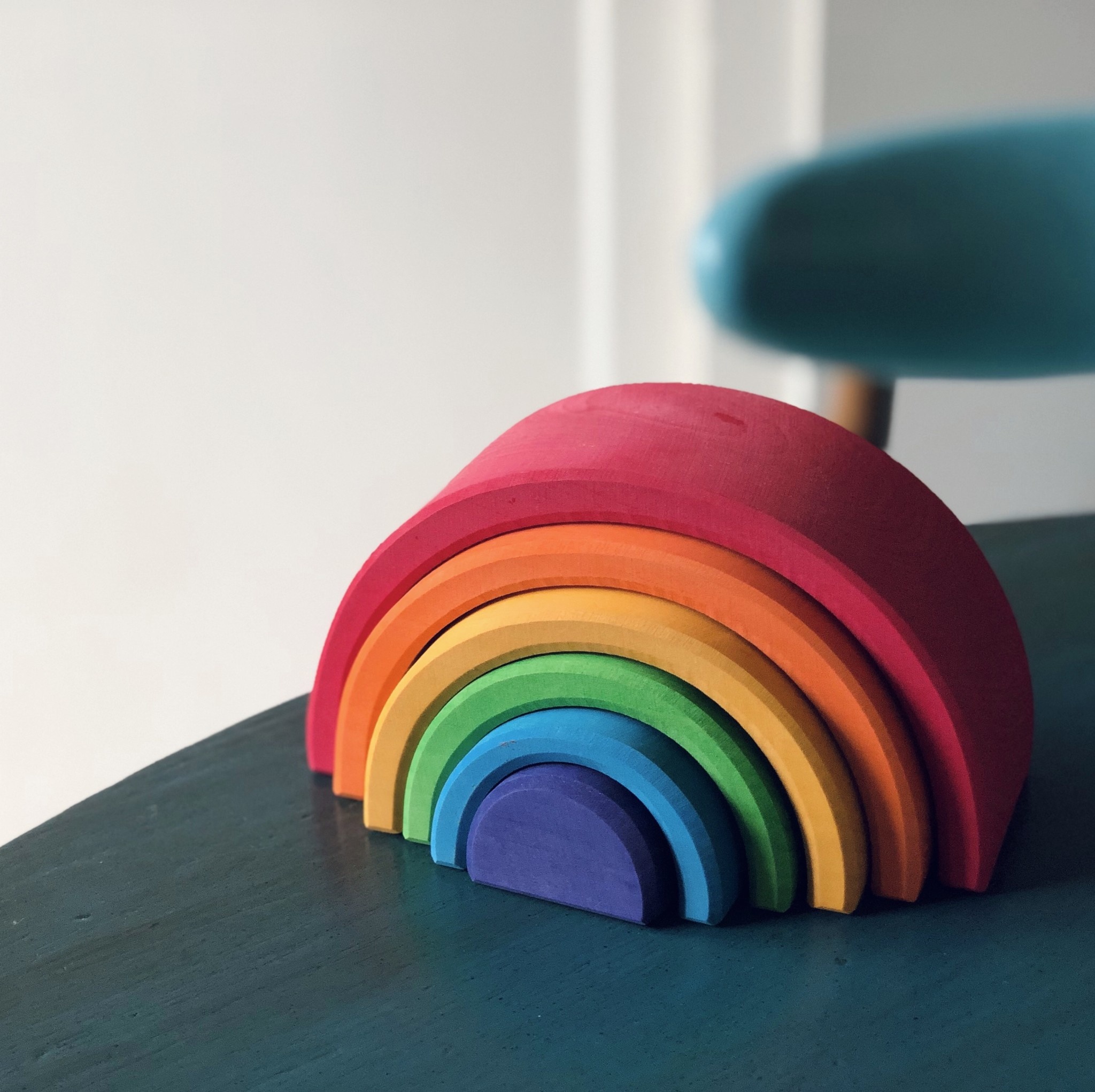 Grimm's Toys Grimm's Rainbow Large 6 Piece Set 6.5in