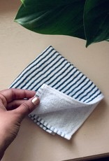 Navy Breton Shirt StripeTowel - Mini Towel Washcloth