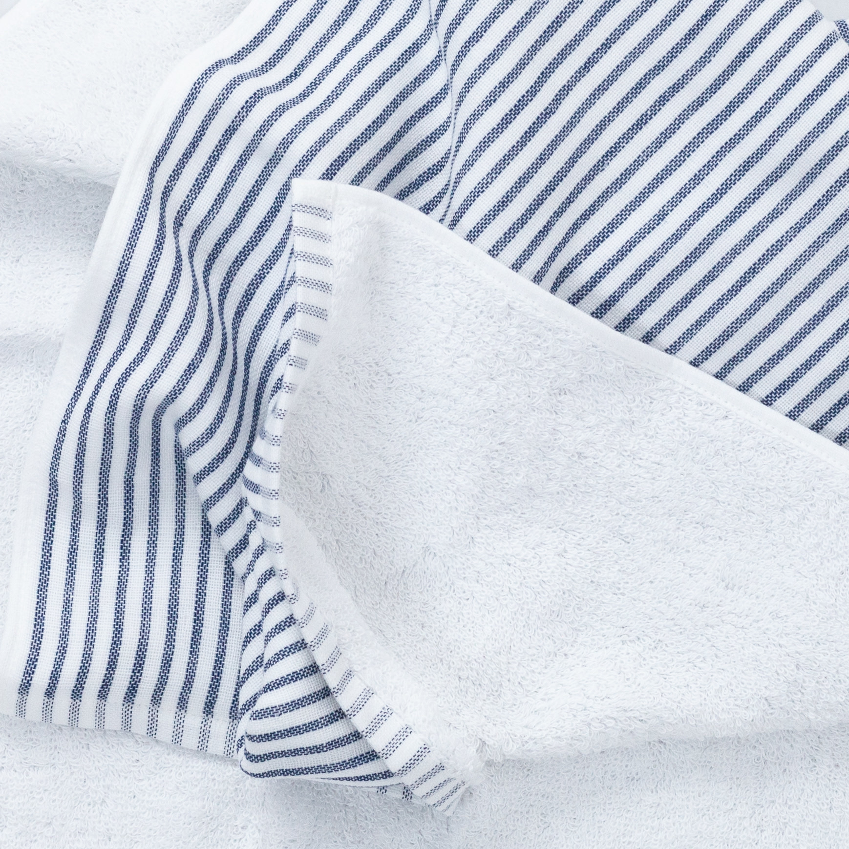 Navy Breton Shirt StripeTowel - Mini Towel Washcloth