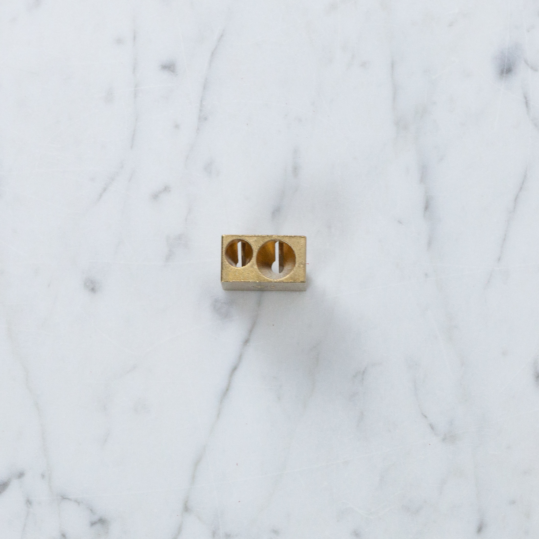 DUX Brass Wedge Double Pencil Sharpener
