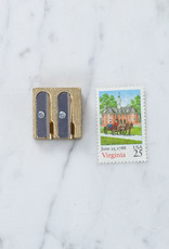 DUX Brass Wedge Double Pencil Sharpener