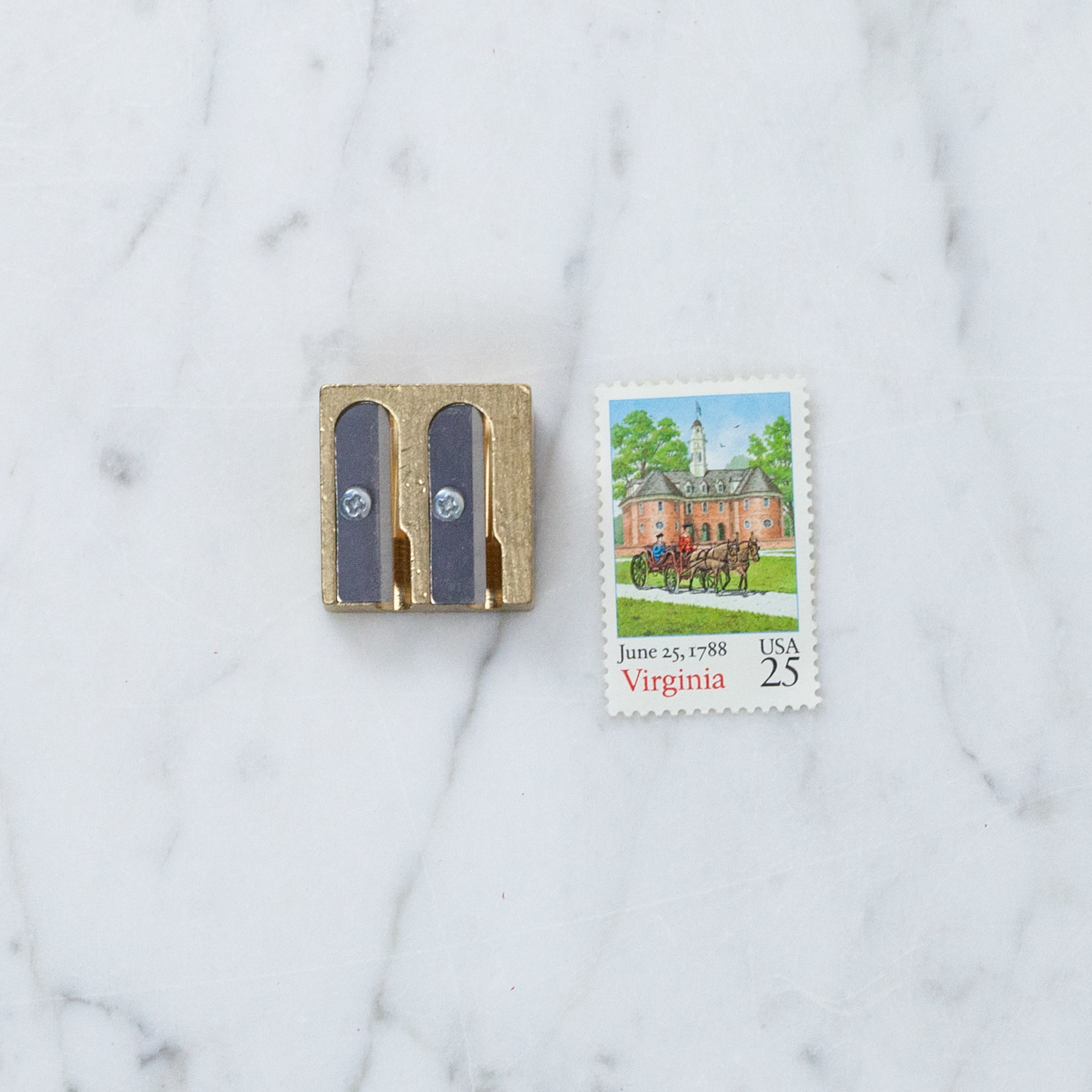 DUX Germany DUX Brass Wedge Double Pencil Sharpener