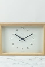 Lemnos Clocks Kaede Wall or Shelf Clock - White