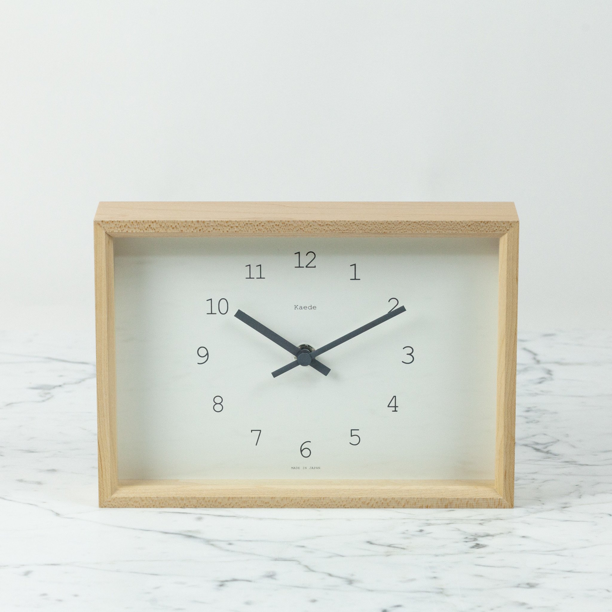 Lemnos Clocks Kaede Wall or Shelf Clock - White