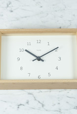 Lemnos Clocks Kaede Wall or Shelf Clock - White