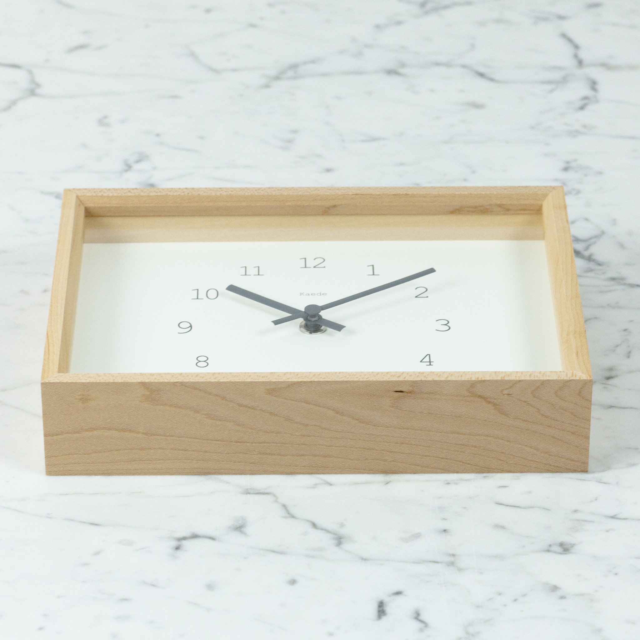 Lemnos Clocks Kaede Wall or Shelf Clock - White