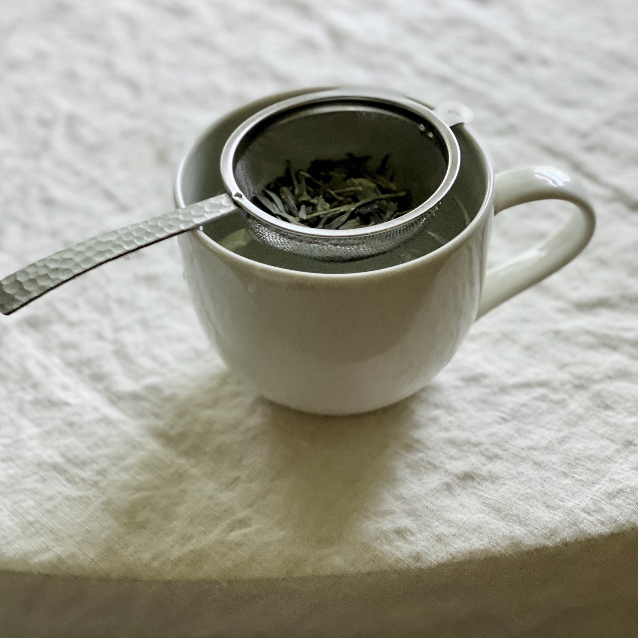 Hammered Stainless Steel Tea Strainer