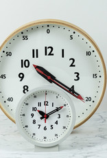 Lemnos Clocks Fun Pun Wall Clock with Second Hand - White -12in