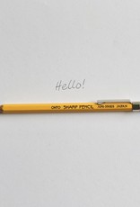 Tiny Wooden Mechanical Pencil with Clip - .5mm - Yellow - 4"