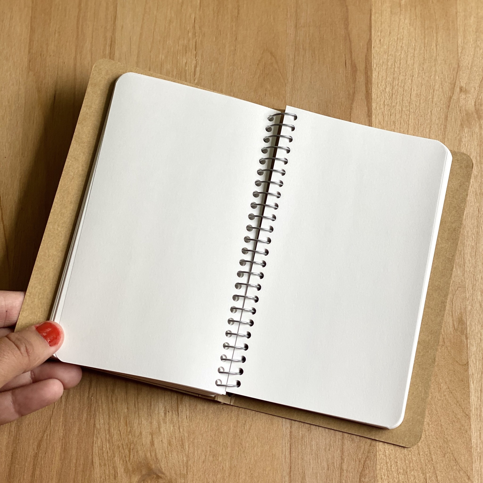Traveler's Company Spiral Ring Kraft Notebook - A6 Slim - Blank - 100 Sheets