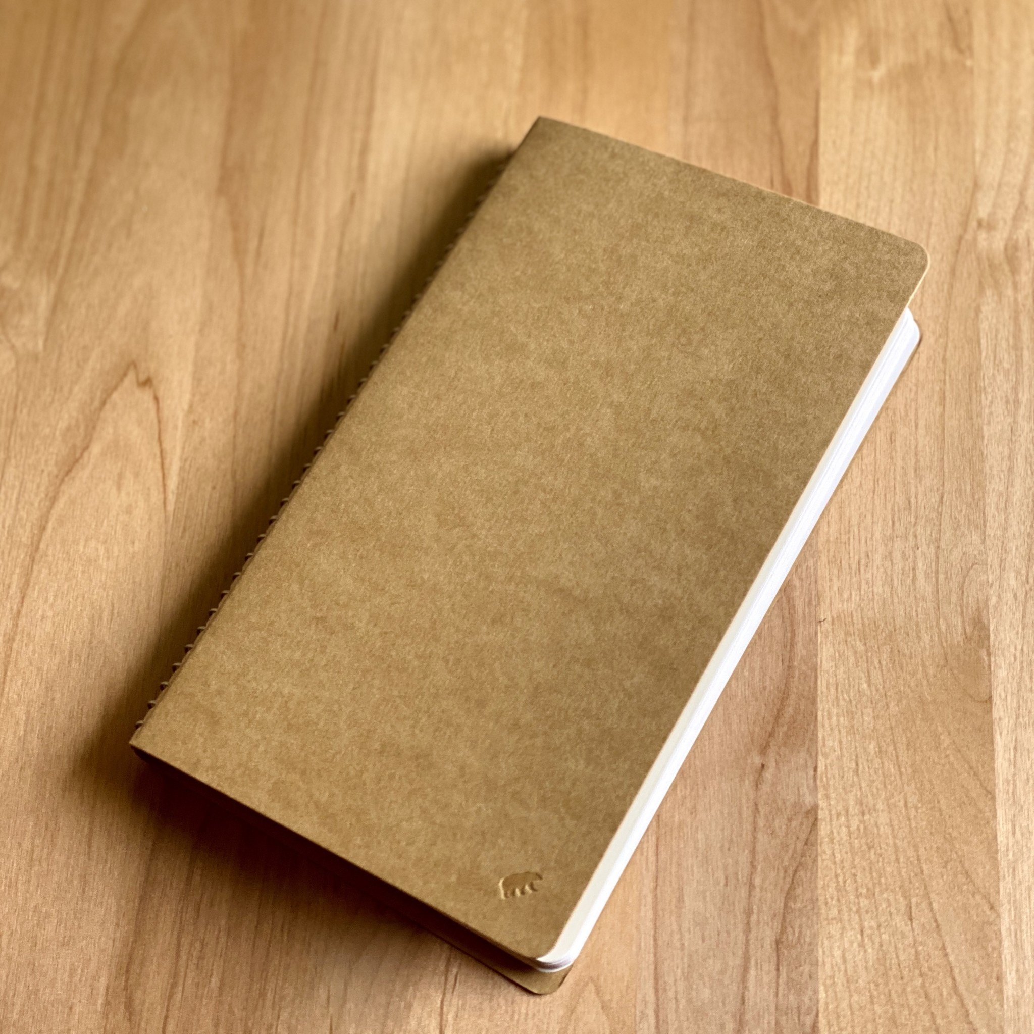 Traveler's Company Spiral Ring Kraft Notebook - A5 Slim - Blank - 100 Sheets