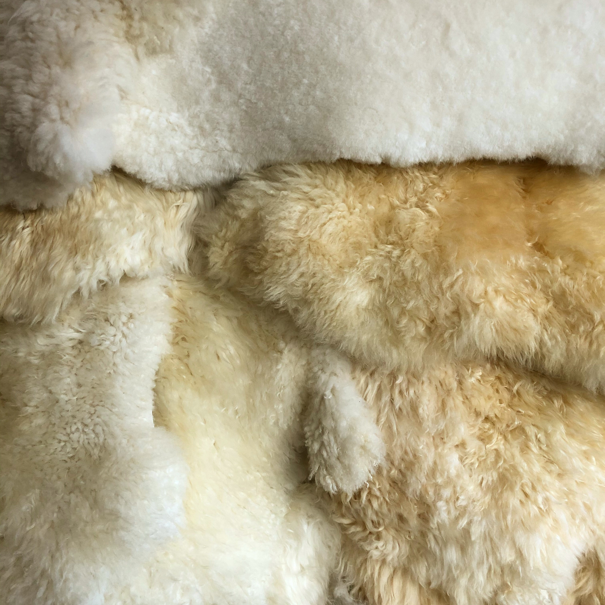 Natural White Rustic Sheepskin