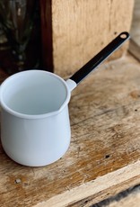 ELFIN Enamelware White Enamel Butter Warmer