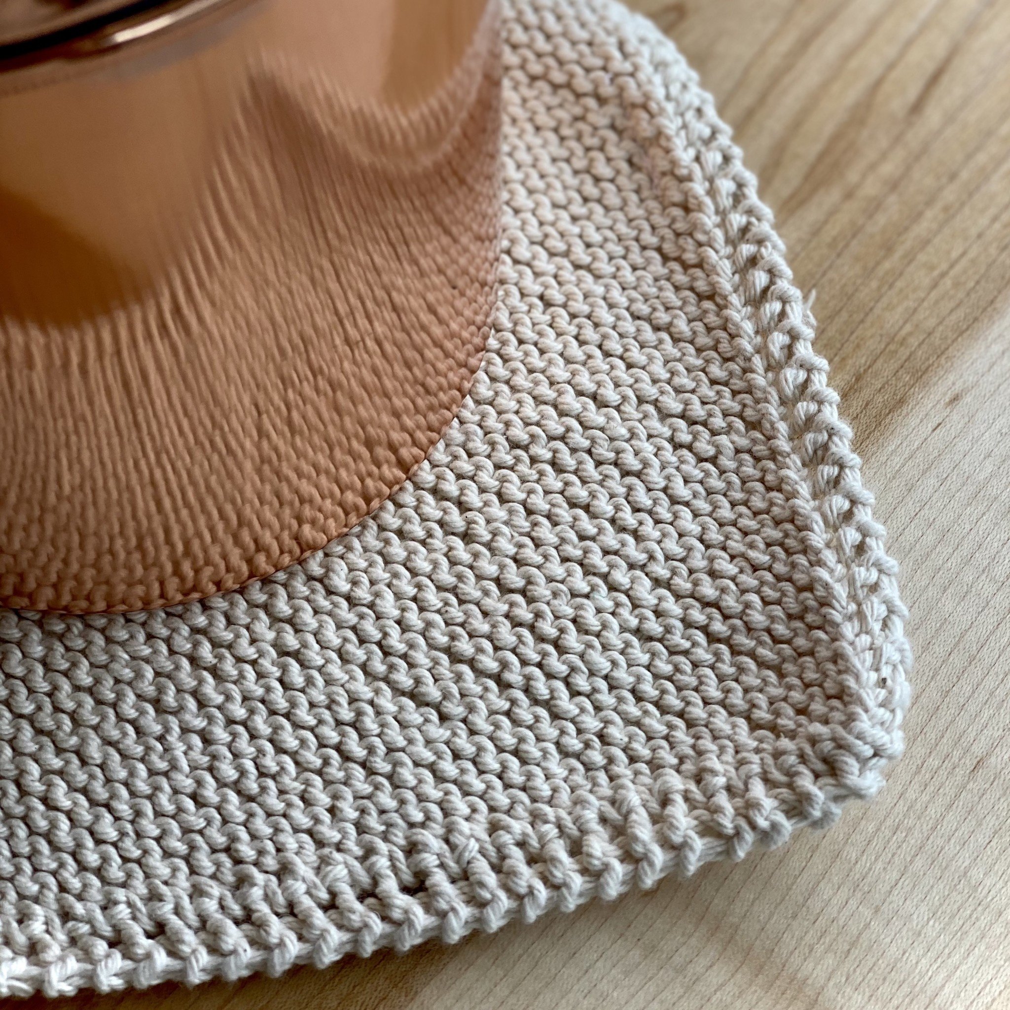 Hand Knit Scrubbing Square - Organic Cotton