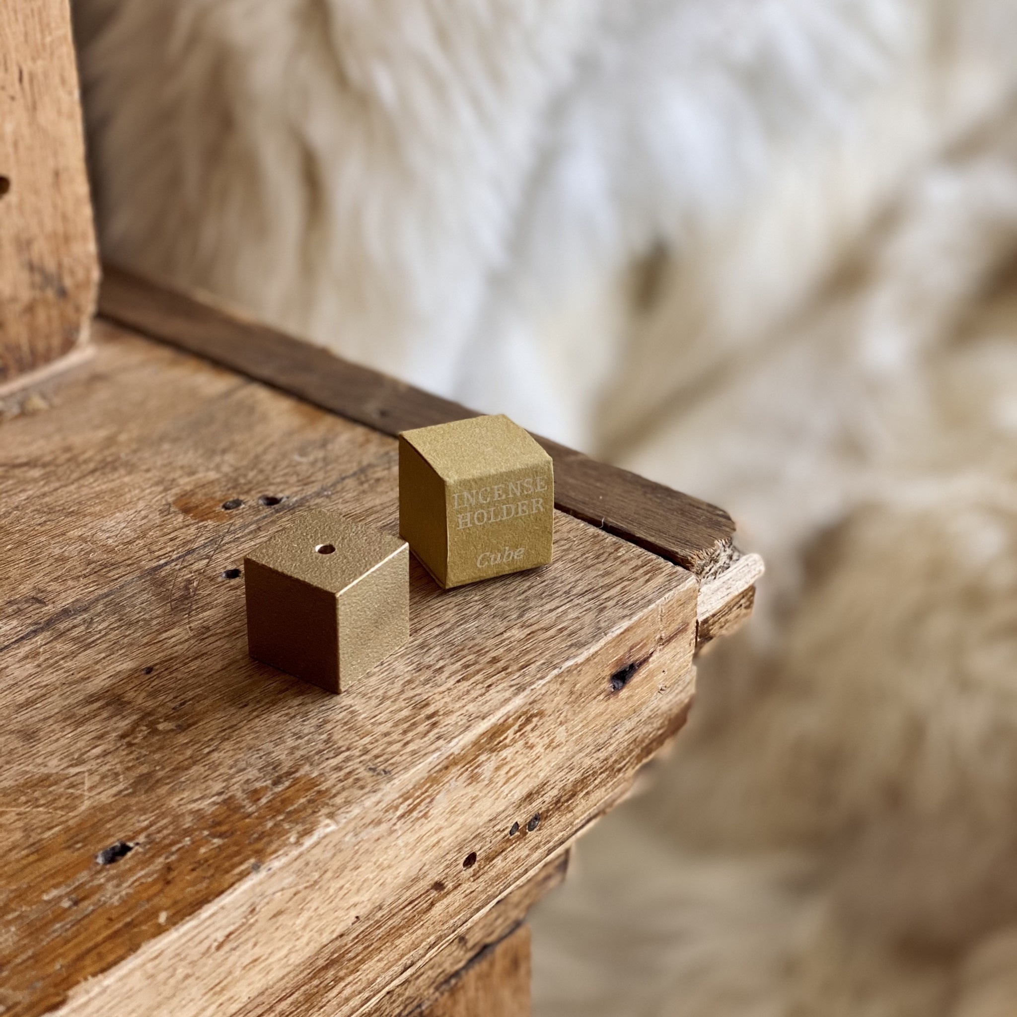 Sumitani Saburo Shoten Cube Incense Holder - Brass