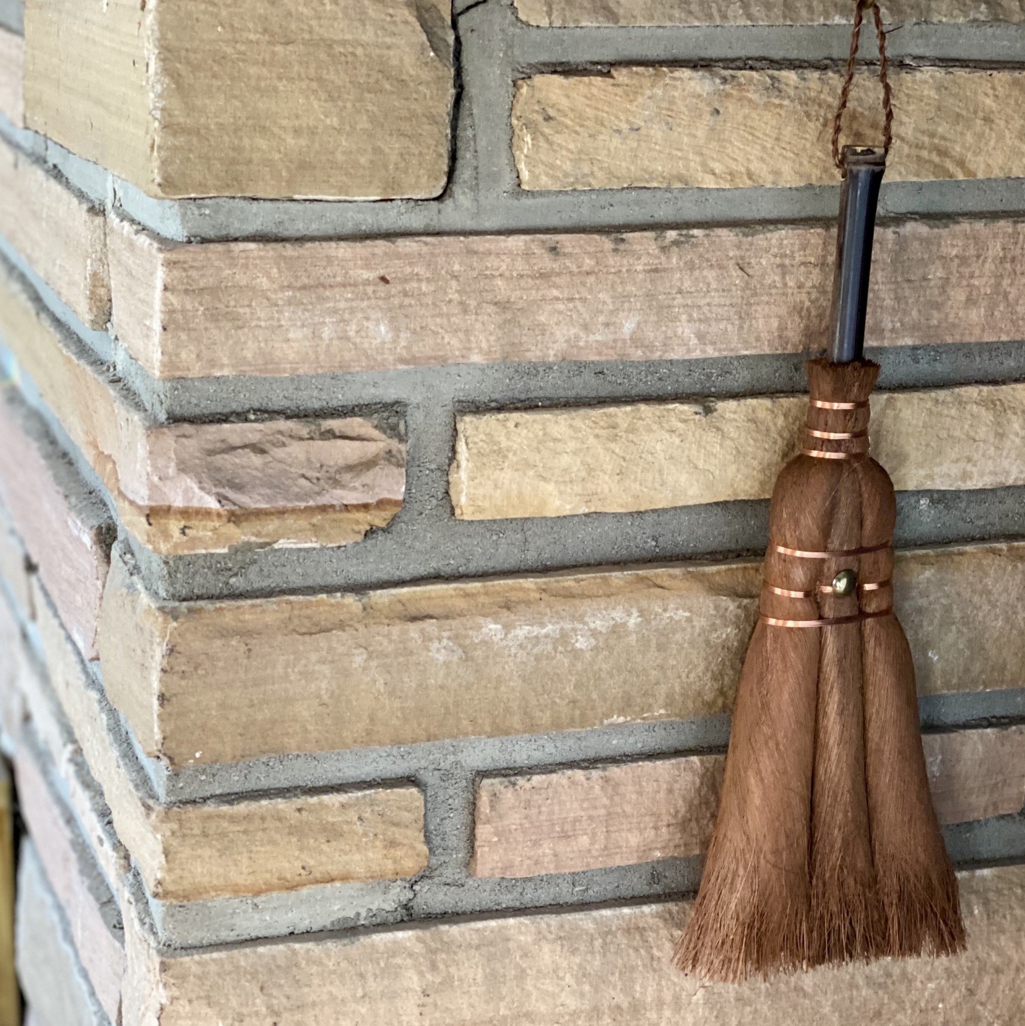 Japanese Hemp Palm Hand Broom with Wooden Handle