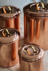 Copper Canister Brass Handle 1qt Extra Small - 4.75"