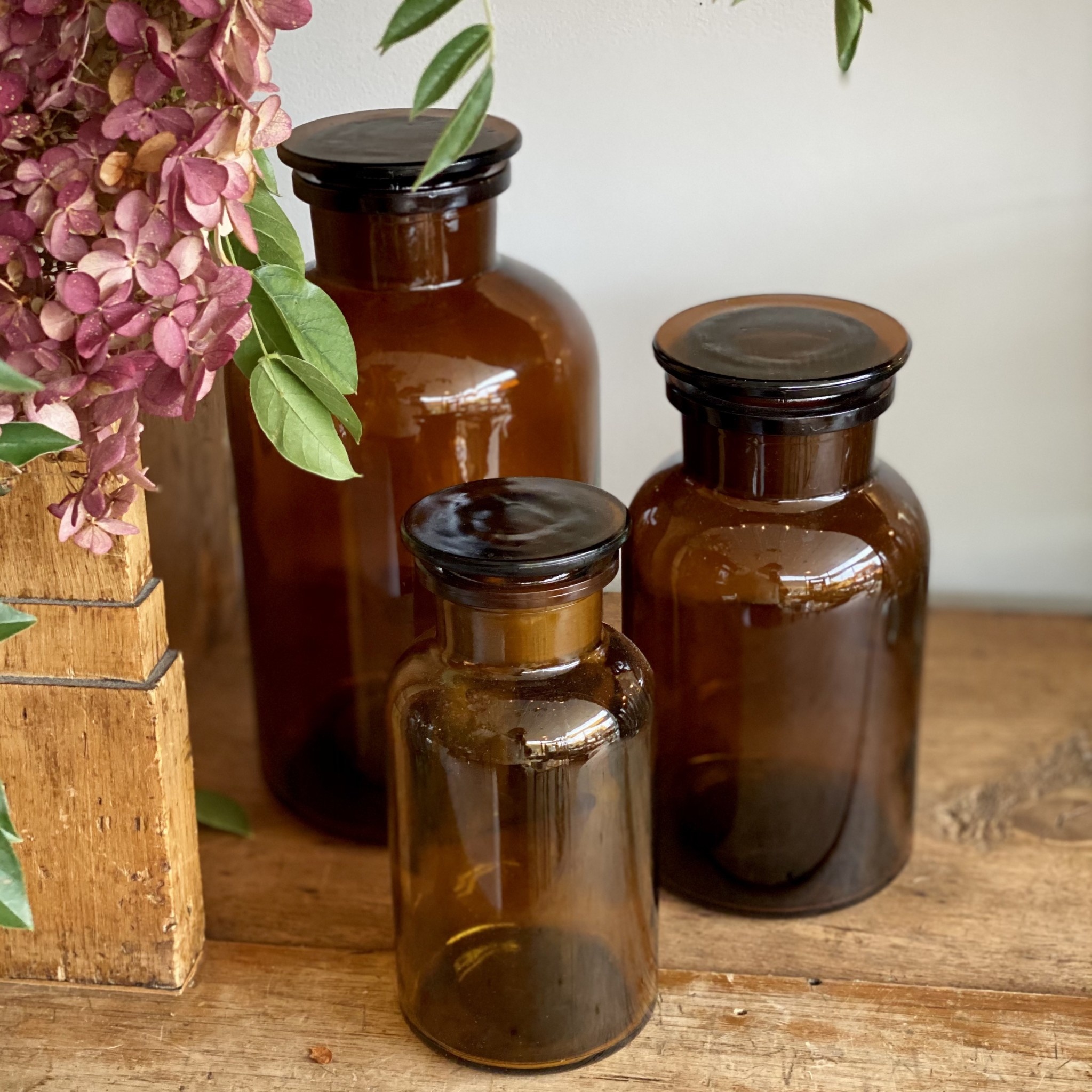 Amber Apothecary Bottle .5 Liter The Foundry Home Goods