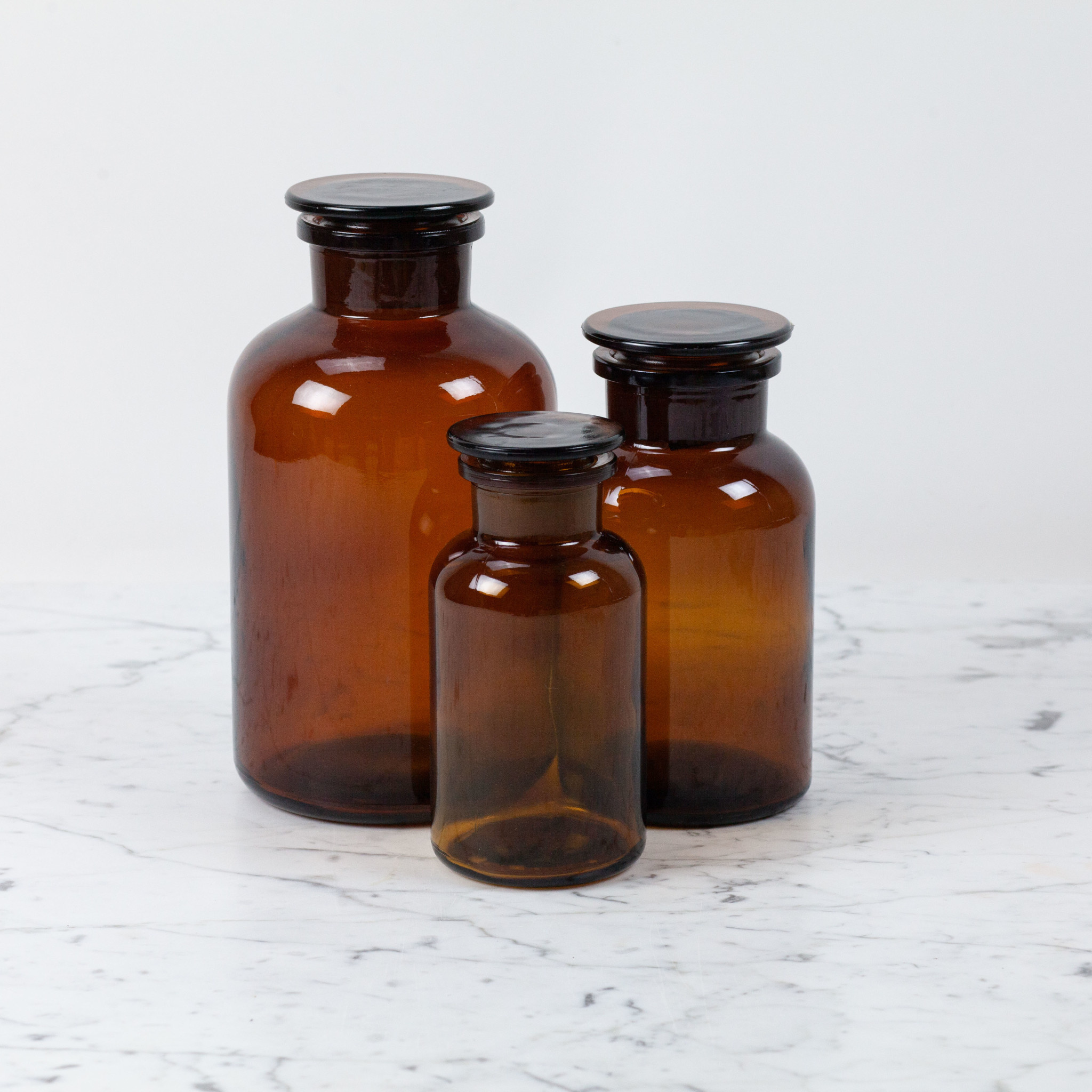 Amber Apothecary Bottle - Large - 1 Liter
