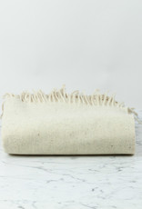 Rustic Wool Blanket Cream 43x86in