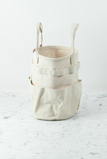 HeavyDuty Round Canvas Bucket Bag Tote with Handles