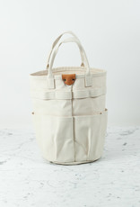 HeavyDuty Round Canvas Bucket Bag Tote with Handles