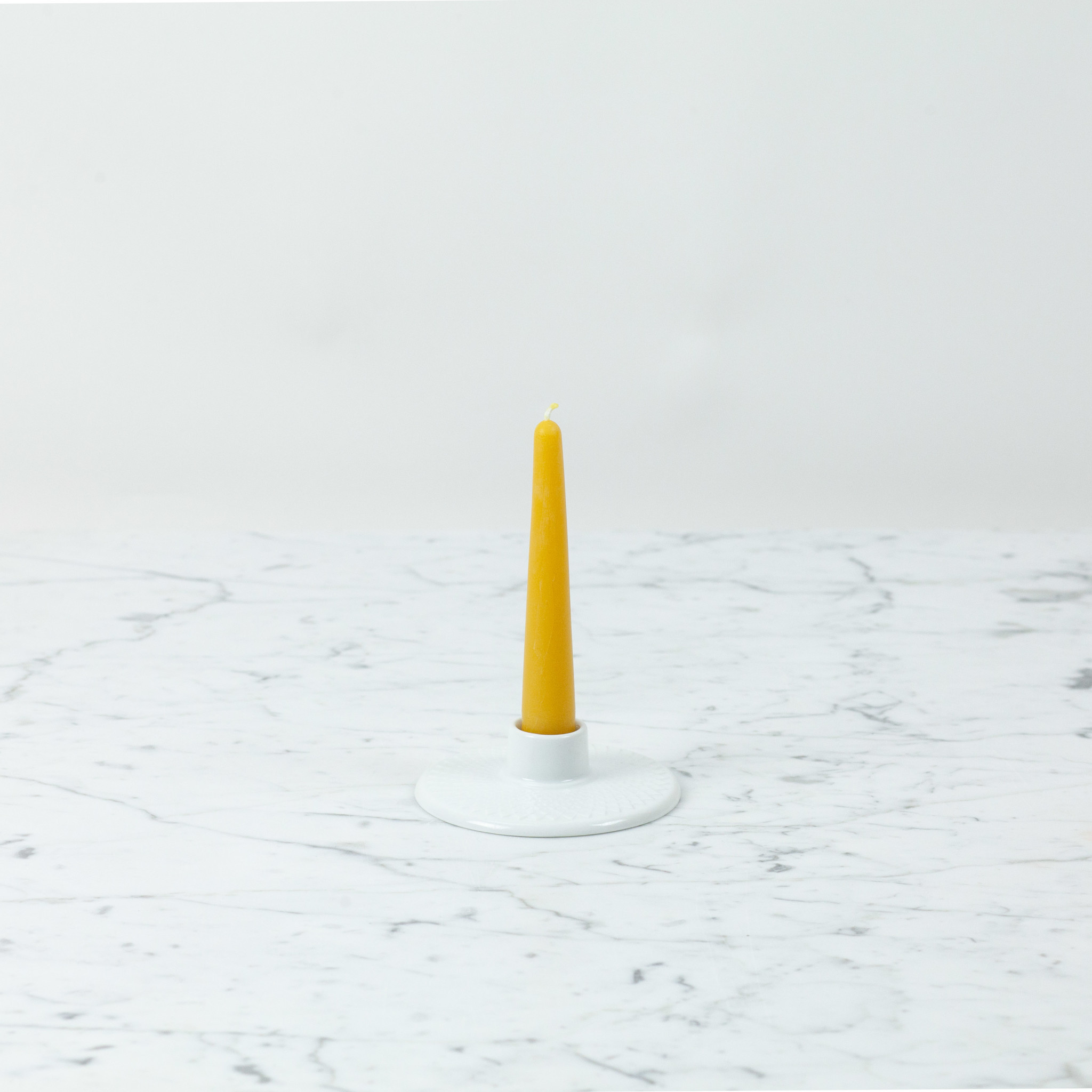 Old Mill Candles Beeswax Taper Small Embellished Base  - 6"