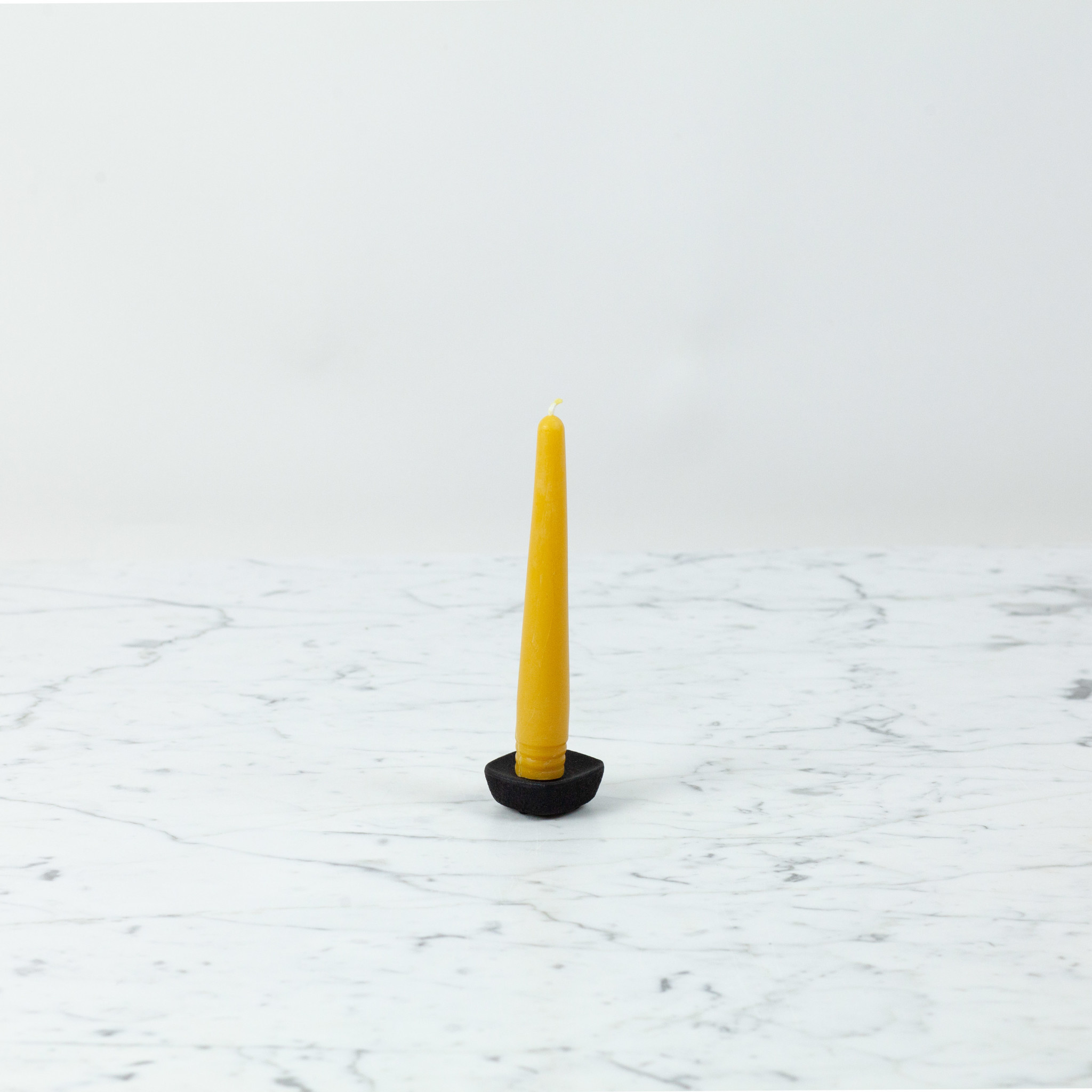 Old Mill Candles Beeswax Taper Small Embellished Base  - 6"