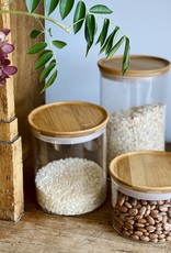 Glass Storage Jar with Bamboo Lid - Medium 5"