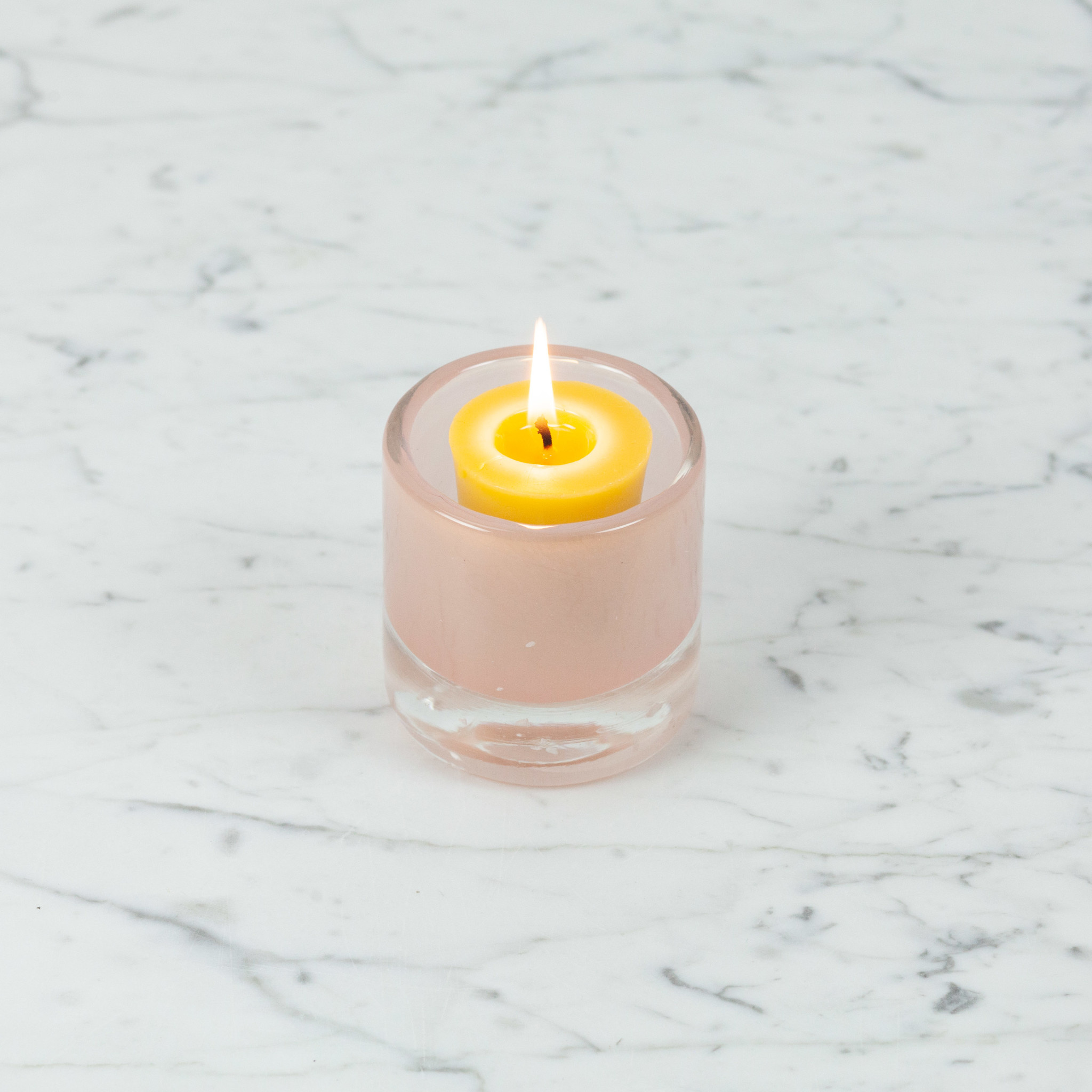 Henry Dean Henry Dean Mary Votive Holder - Cloudy Peach Pink - 2.5in