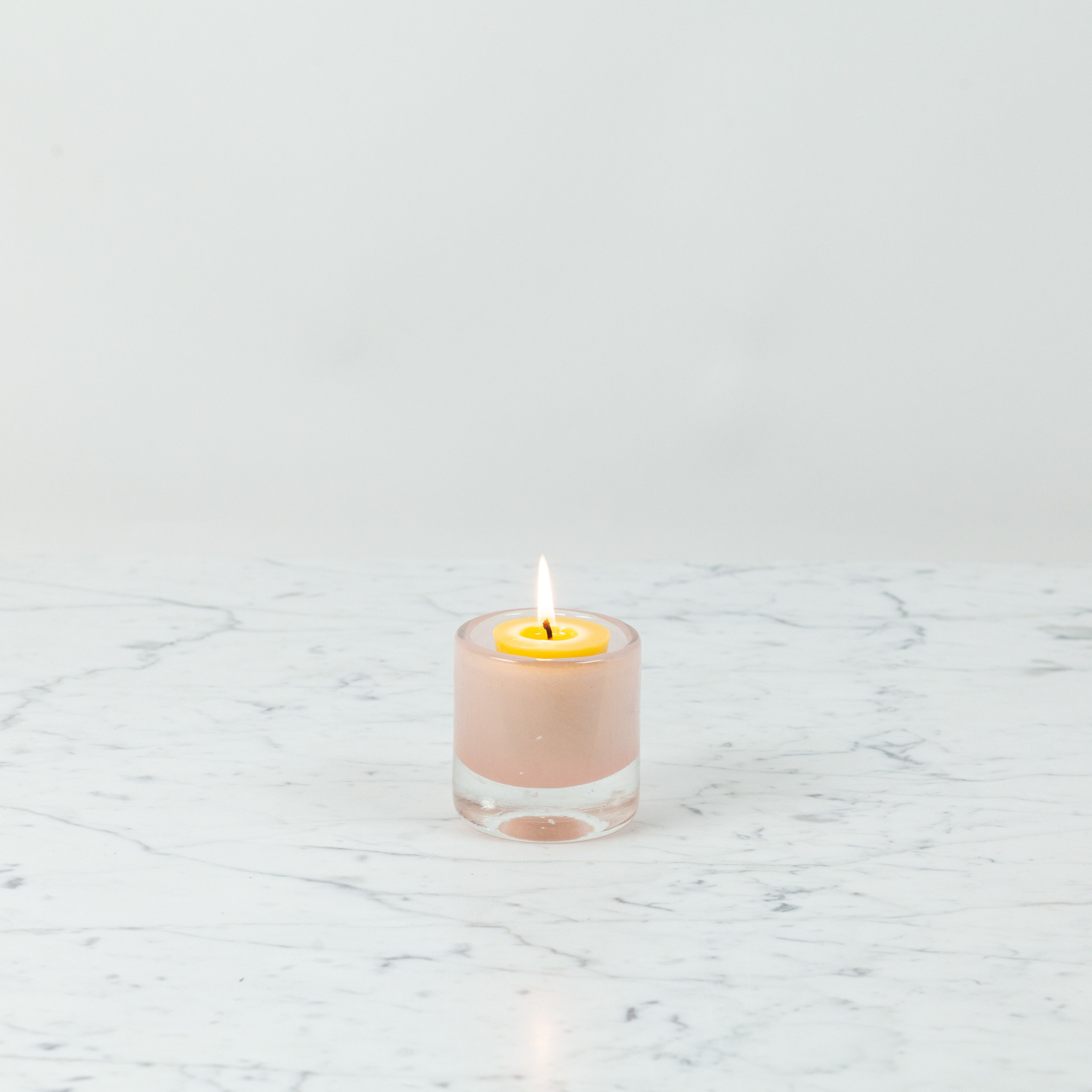 Henry Dean Henry Dean Mary Votive Holder - Cloudy Peach Pink - 2.5in