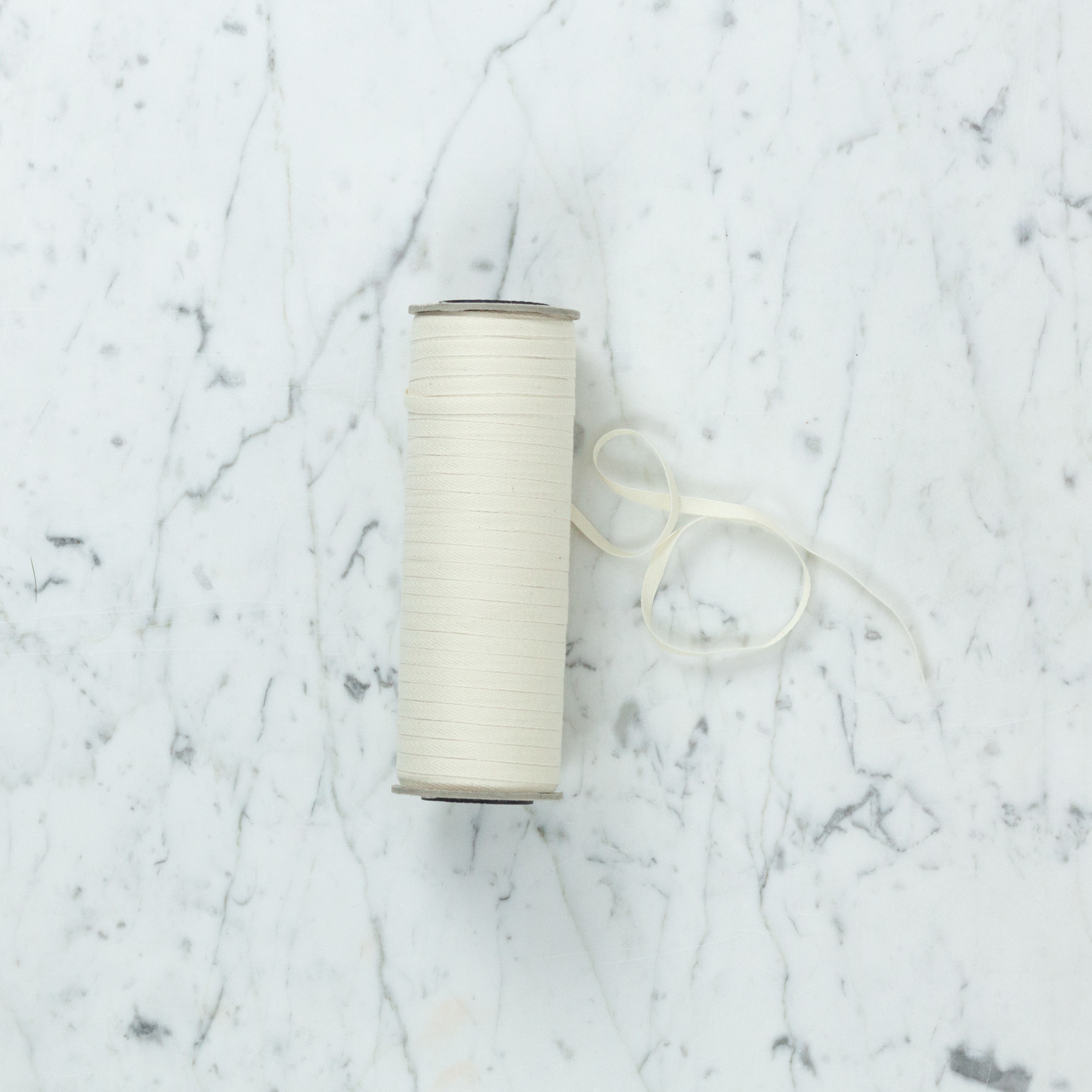 Foundry's Signature Ivory Cotton Ribbon 1/4" Wide- Sold Per Yard