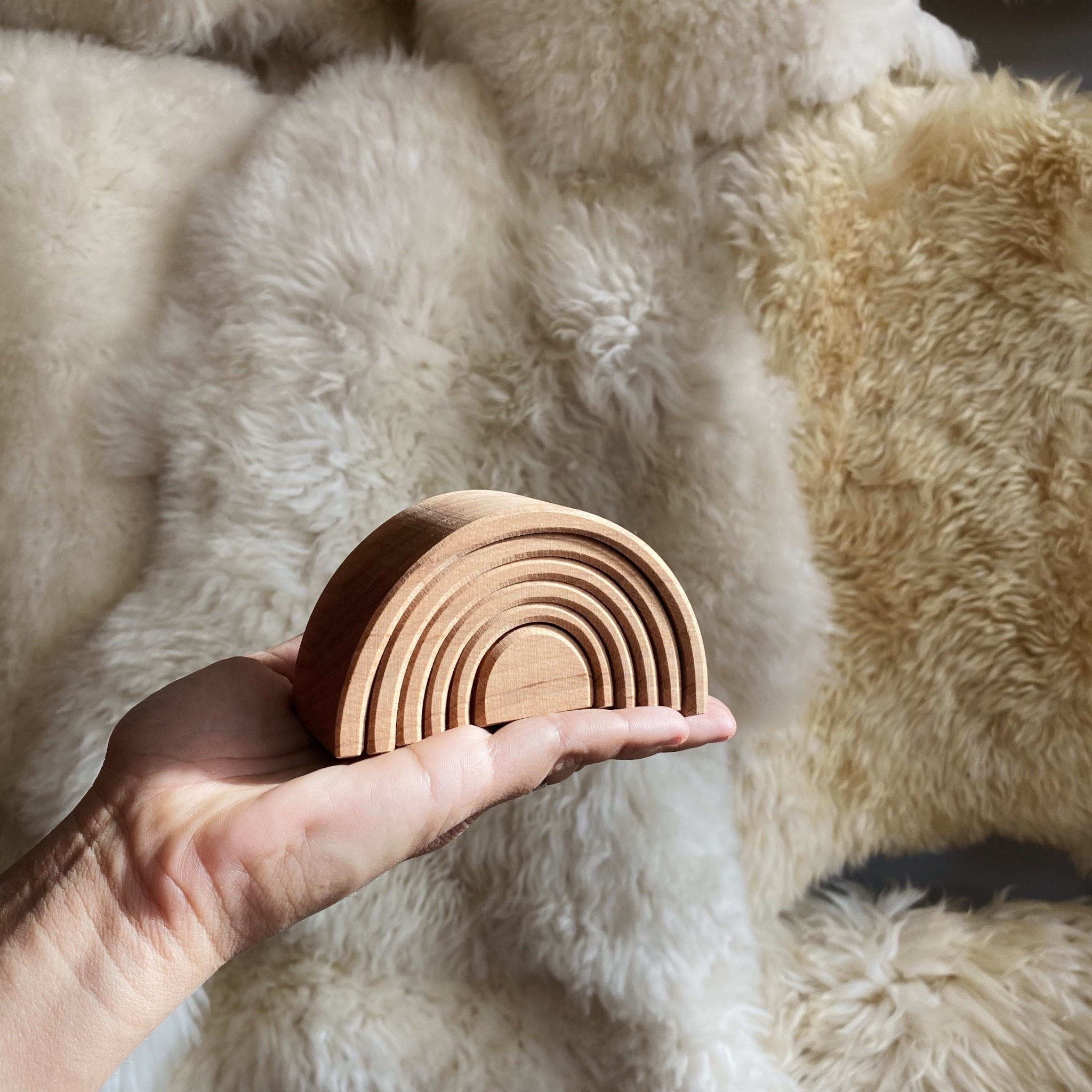 Grimm's Toys Grimm's Wooden Tunnel - Natural - Small - 4"