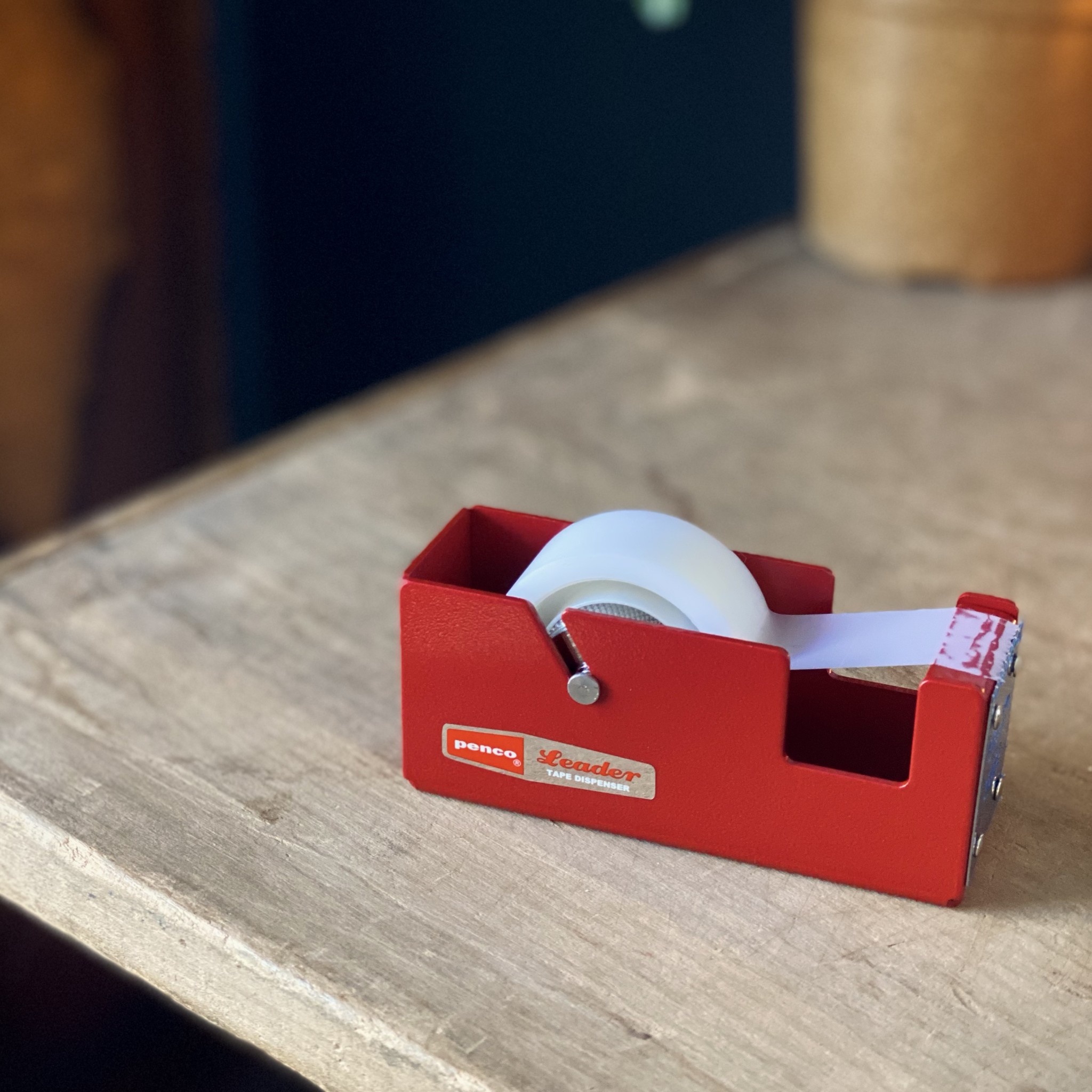 Small Desktop Tape Dispenser - Red