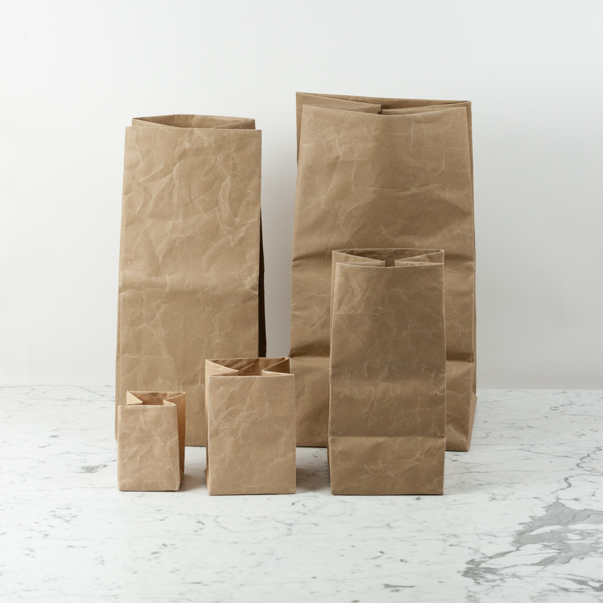 Japanese Stitched Brown Paper Bag - Small - 7 x 7 x 14"
