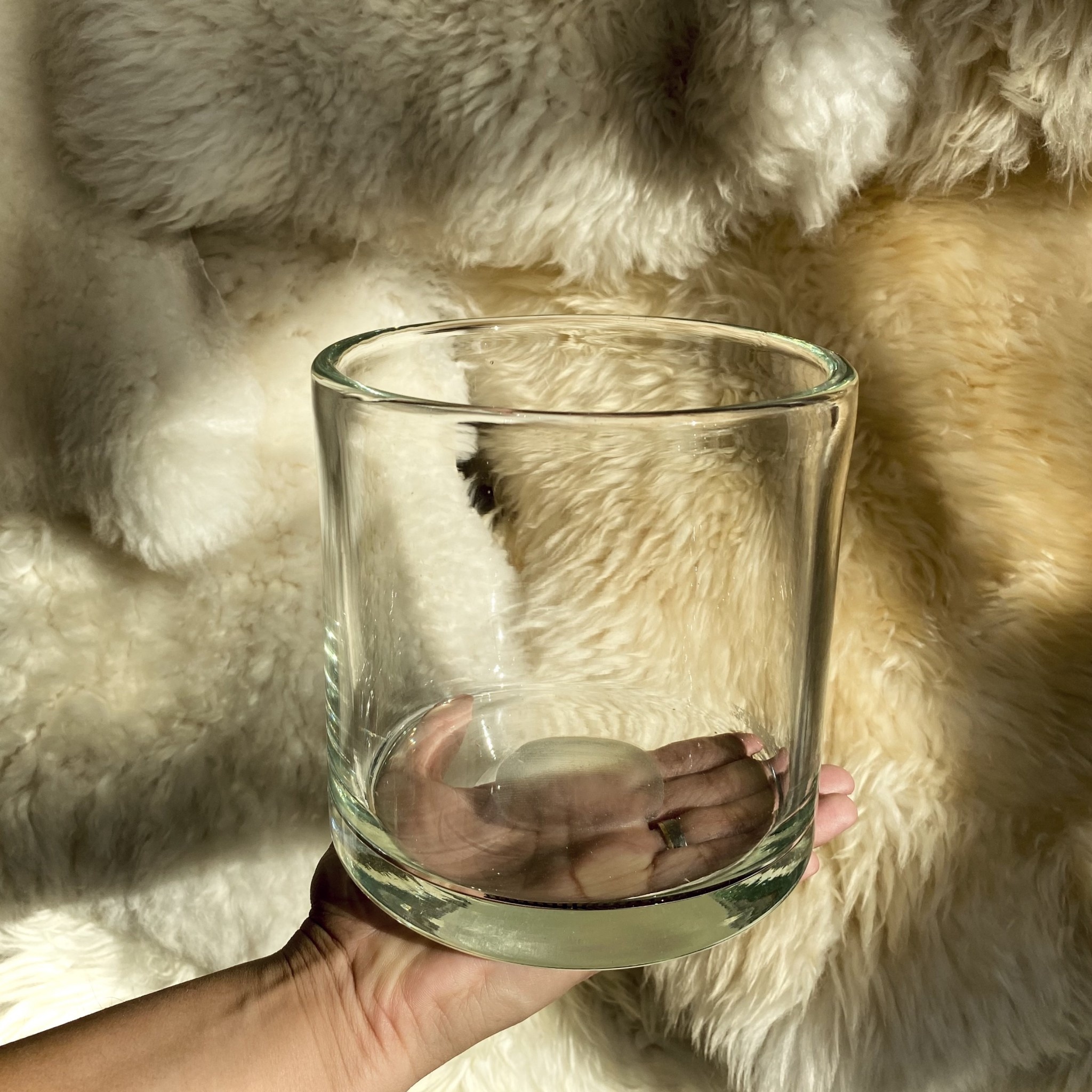 Henry Dean Henry Dean Handblown Cylinder Glass Vessel - Clear - 6"