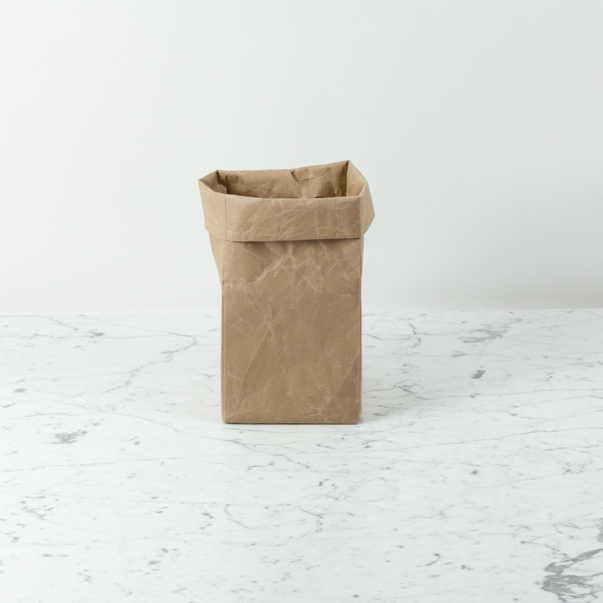 Japanese Stitched Brown Paper Bag - Small - 7 x 7 x 14"