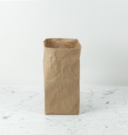 Japanese Stitched Brown Paper Bag - Small - 7 x 7 x 14"