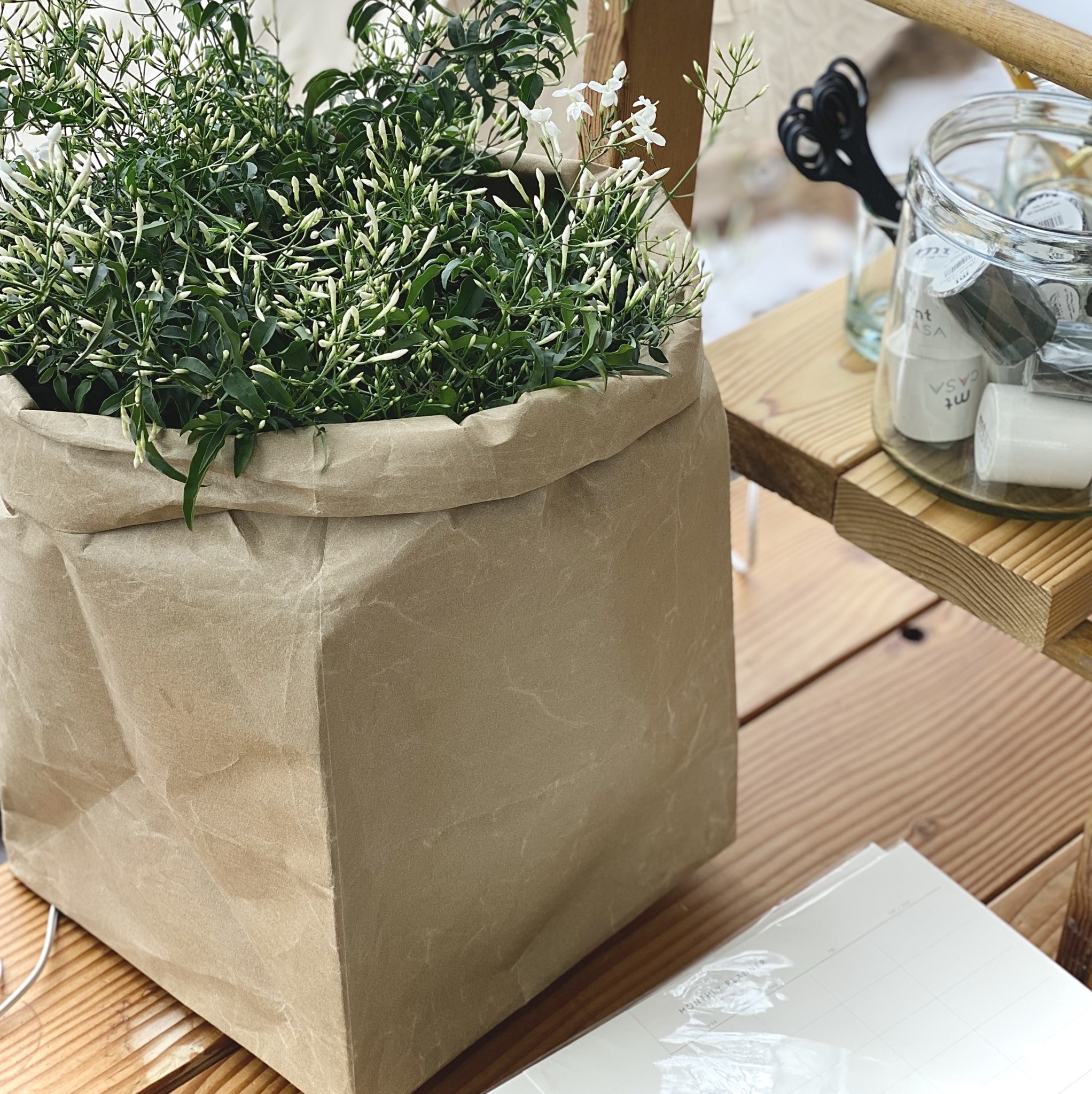 Japanese Stitched Brown Paper Bag - Large - 11 x 11 x 22"