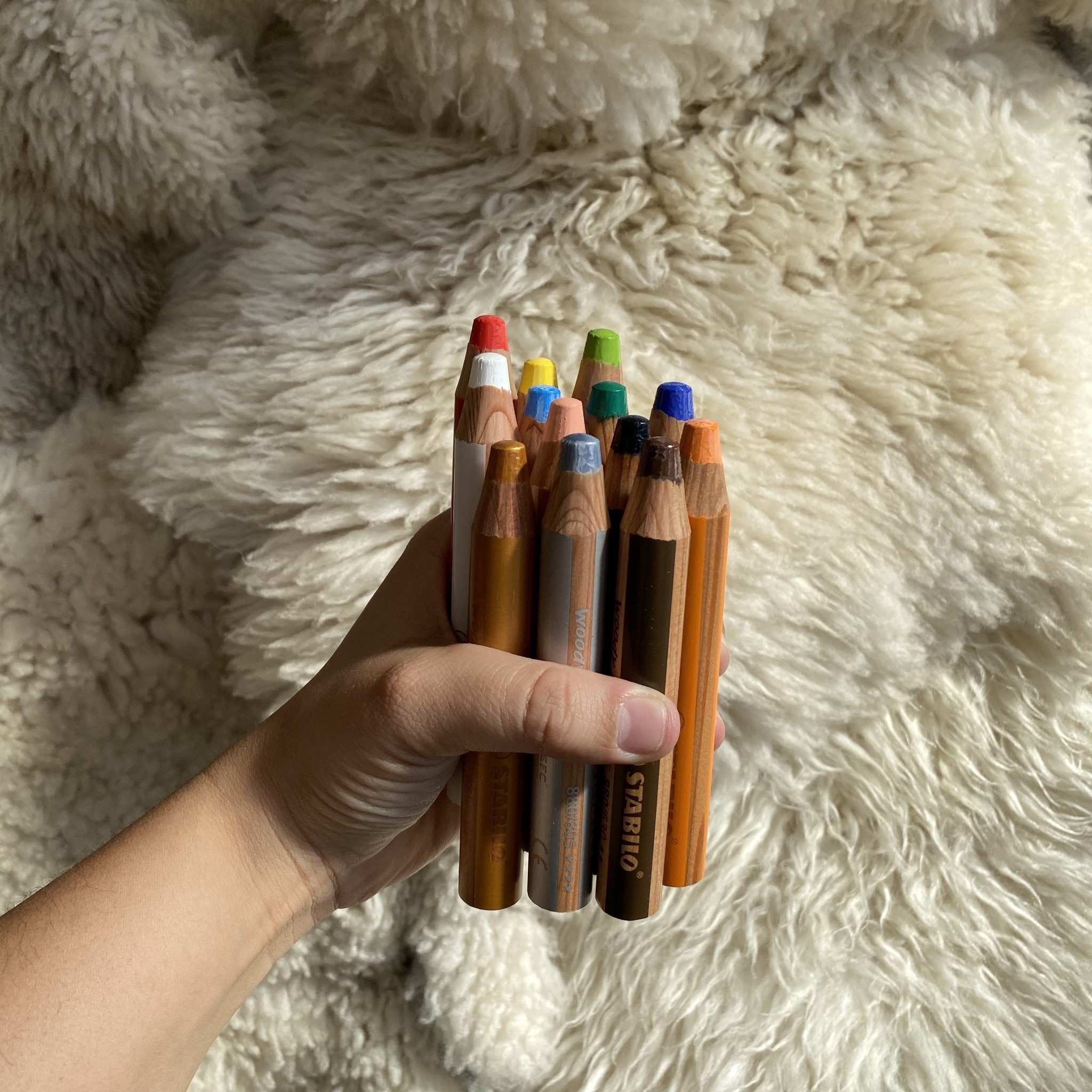 Stabilo Woody 3 in 1 Pencil - White