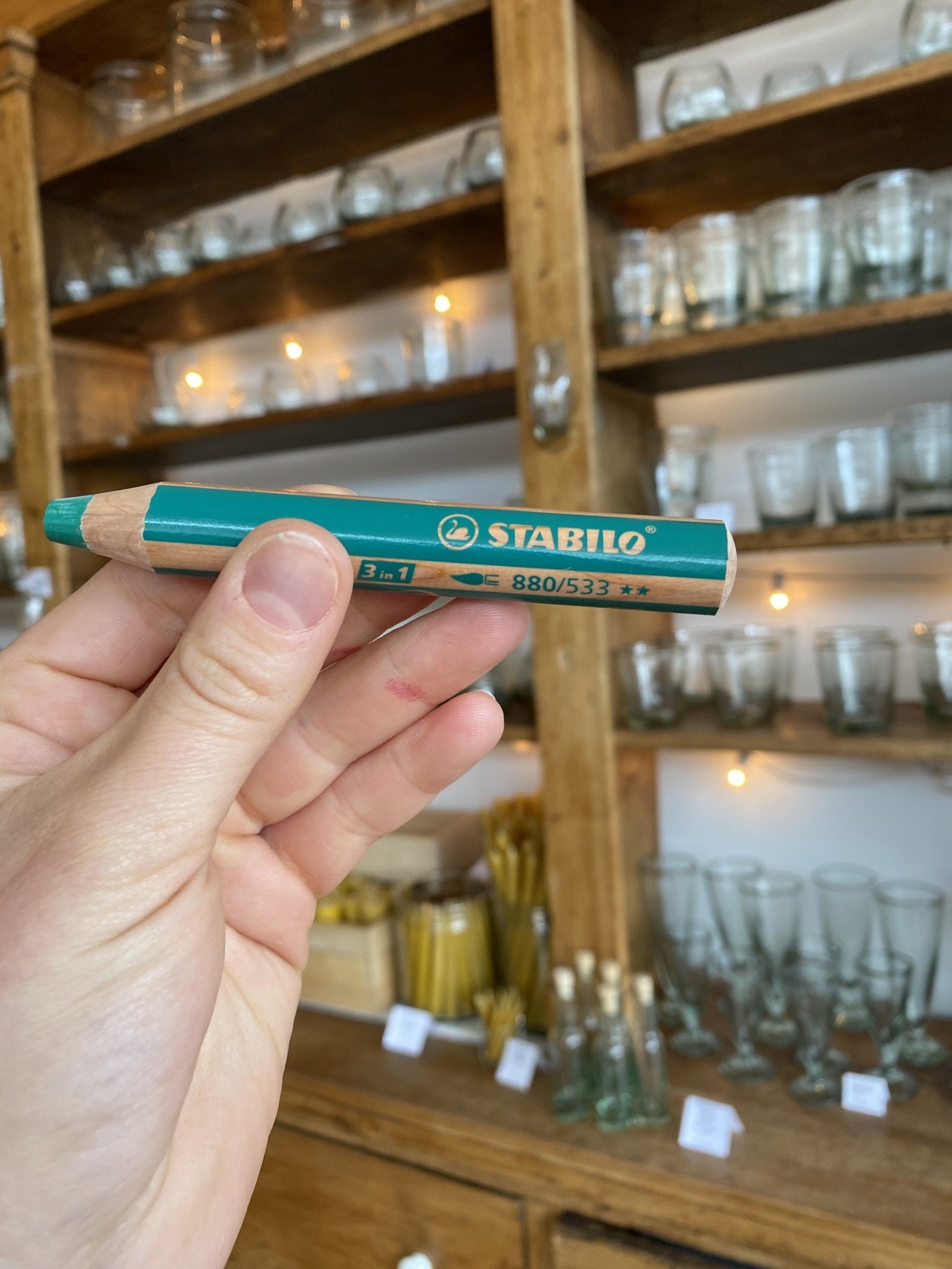 Stabilo Woody 3 in 1 Pencil - Dark Green #533