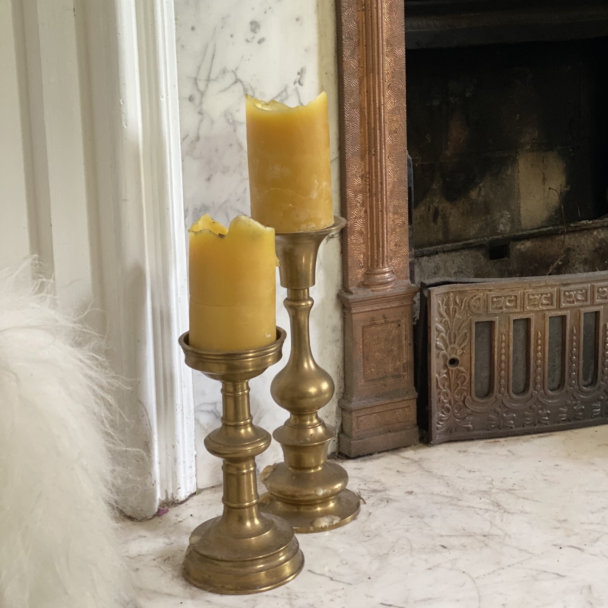 Small Beeswax Pillar 60 hr - The Foundry Home Goods