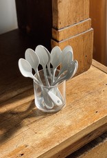ELFIN Enamelware White Enamel Tea Spoon 5.5"