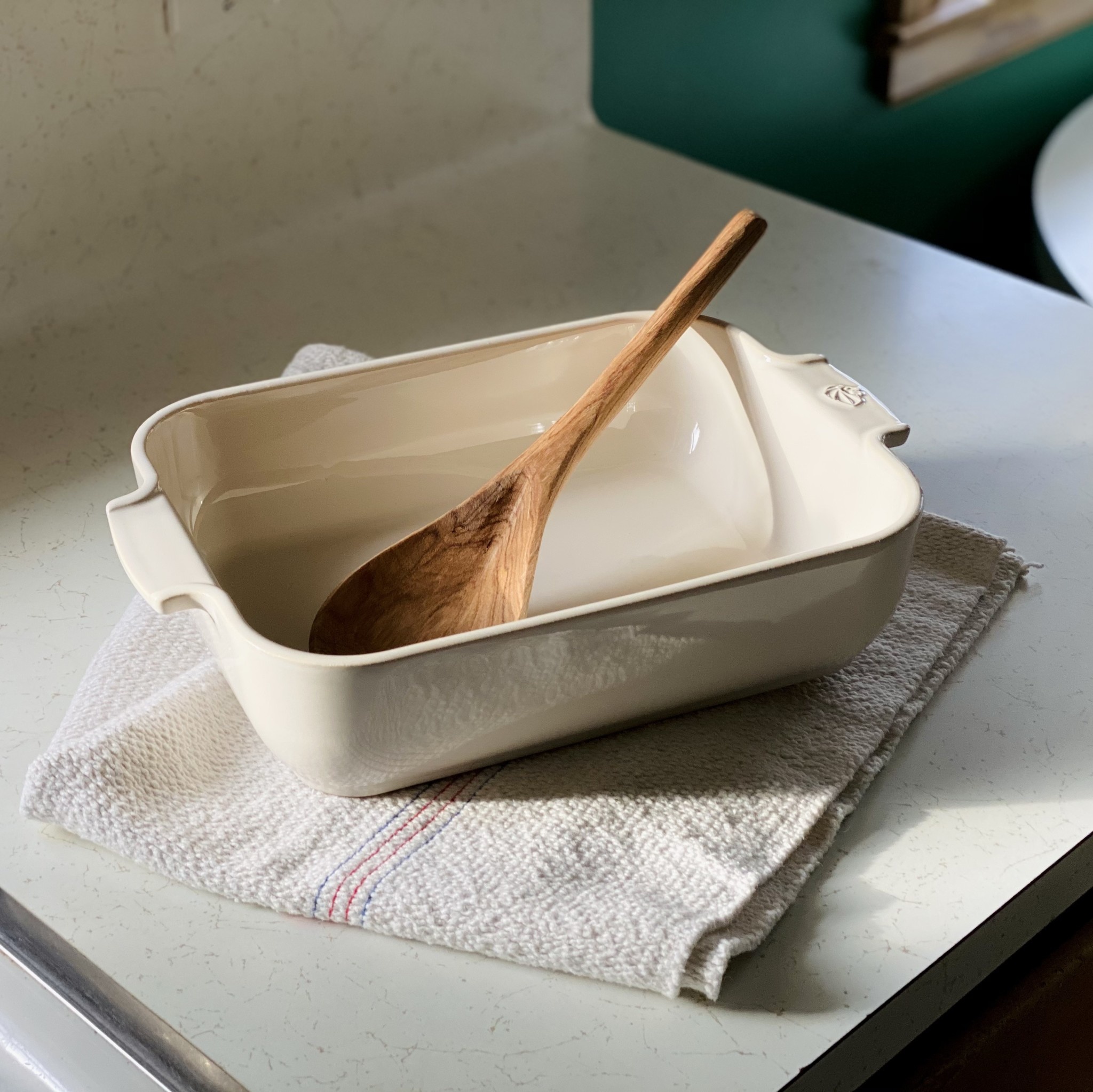 Kenyan Olivewood Deep Bowl Chunky Cooking Spoon - 11"